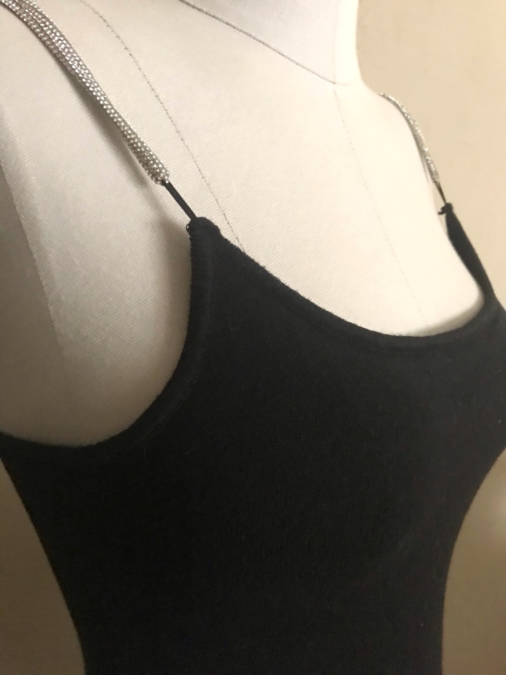 Forever 21 Black Knit Bodysuit with Silver Straps - Picture 5 of 7